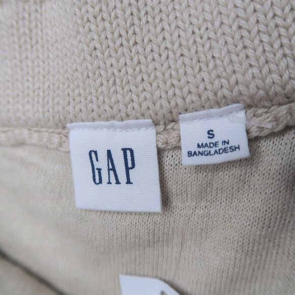 GAP NWT Striped Crochet Knit Mini Skirt Size S 100% Cotton Lined Neutral Tan - Picture 7 of 11